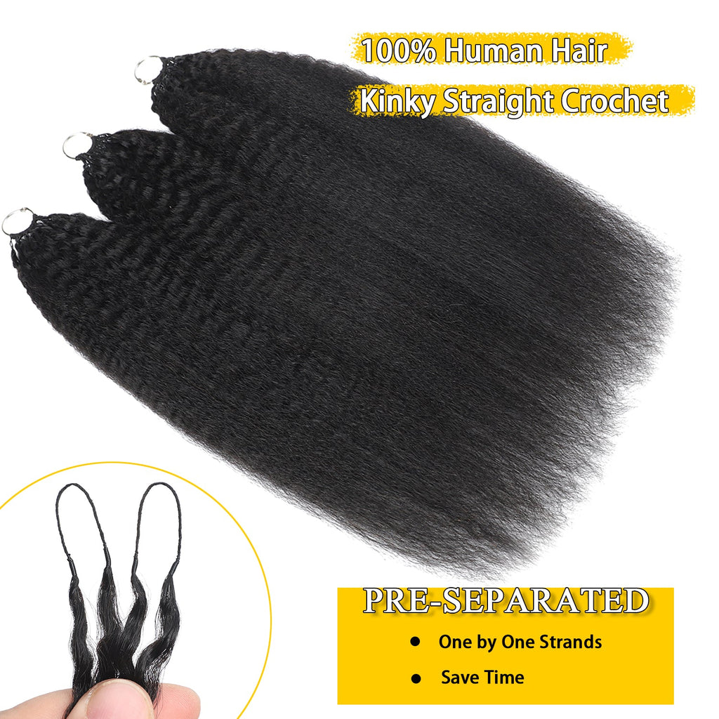 75 Strands Kinky Straight Crochet Extensions – view 3