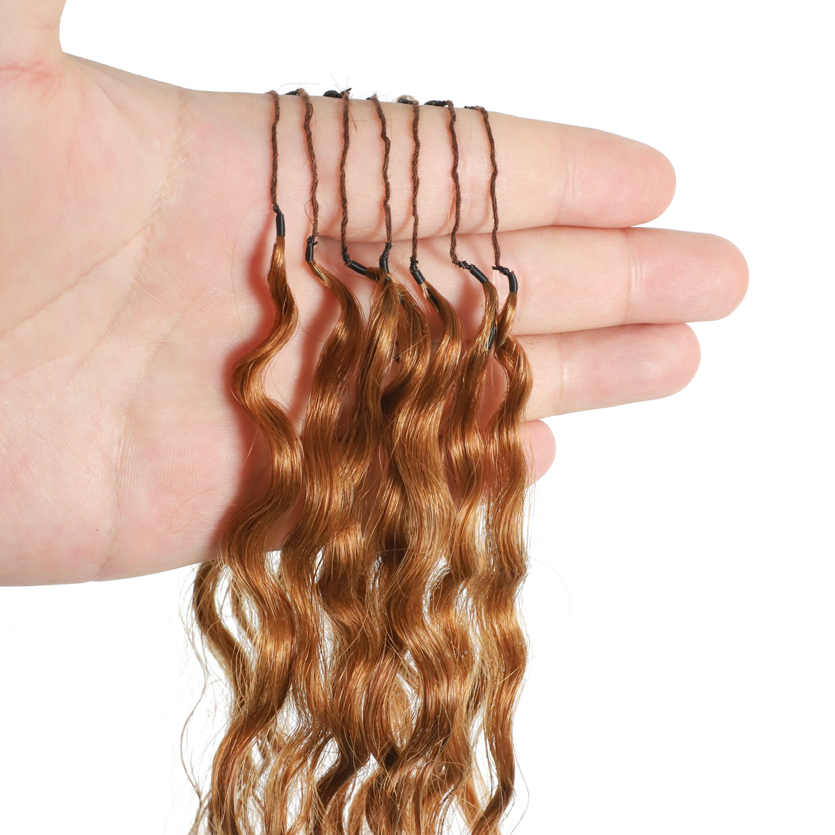 75 Strands #30 Loose Burmeses Curl Crochet Extensions – view 4