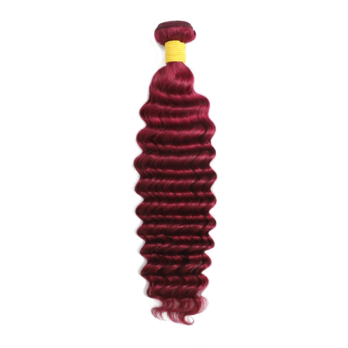 Burgundy Color Deep Wave Bundle – view 2