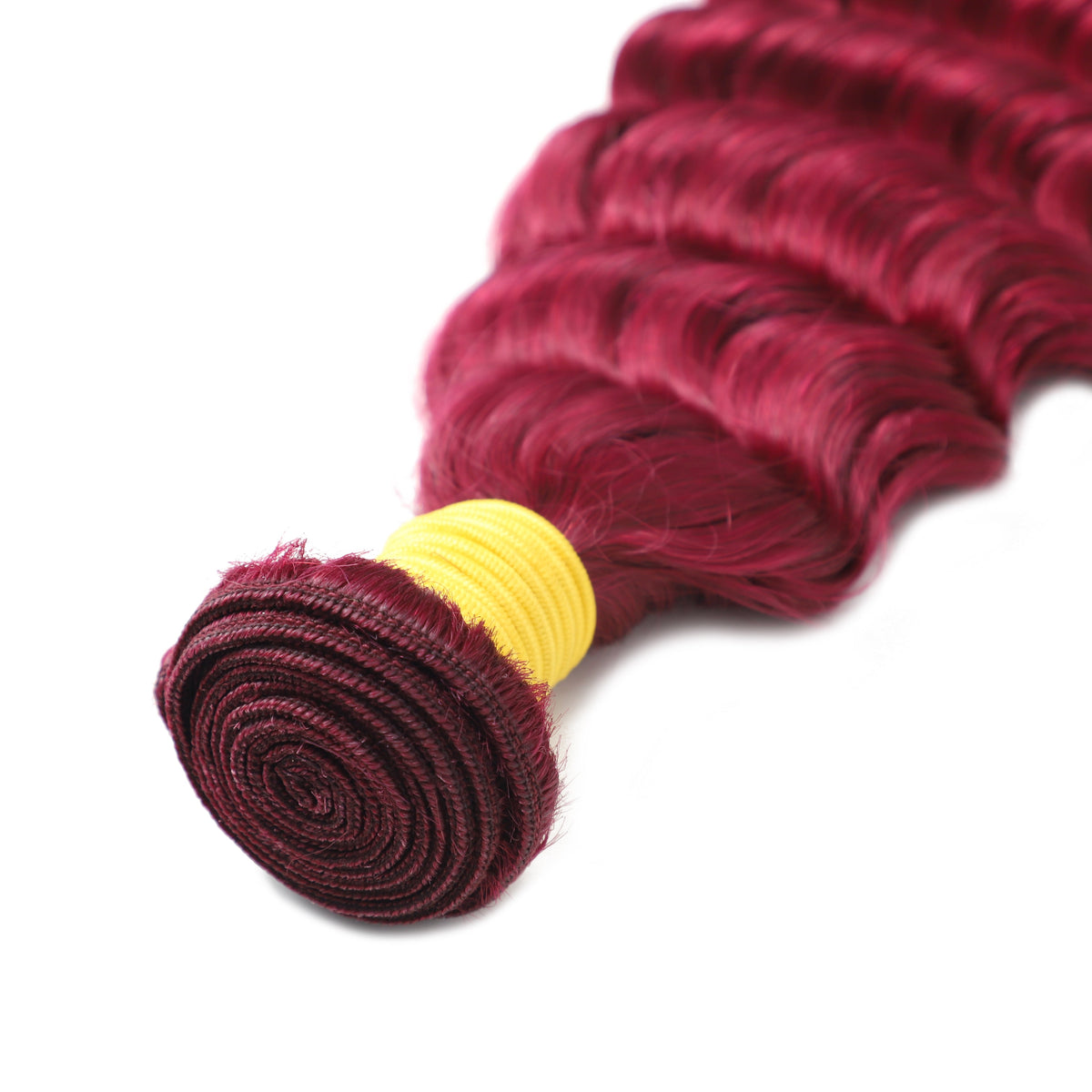 Burgundy Color Deep Wave Bundle – view 3