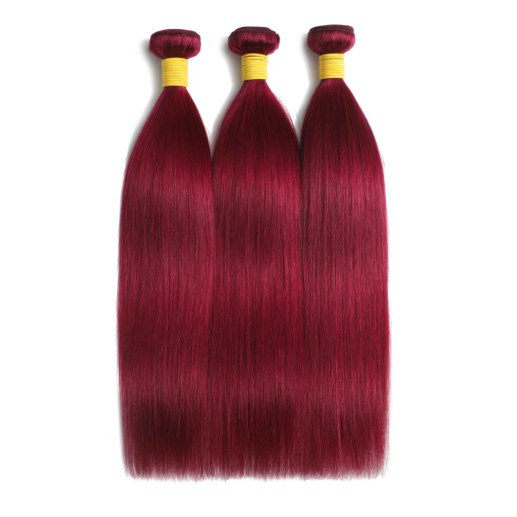 Burgundy Color Straight Bundle – view 4