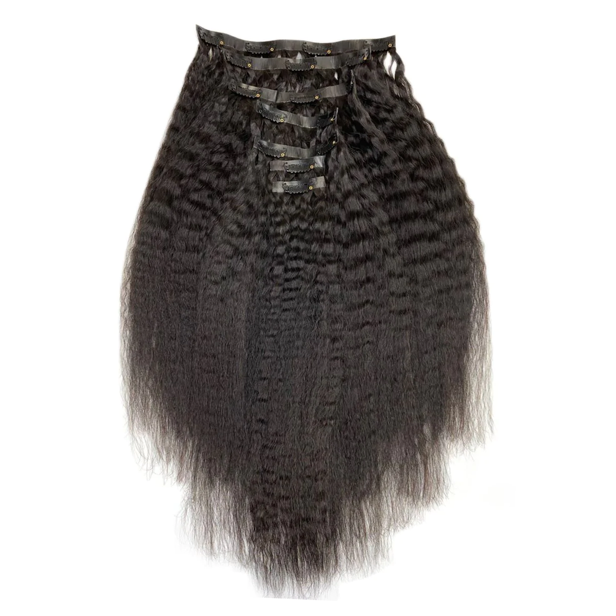 125 Gram Kinky Straight Seamless Clip In