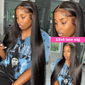 Black Straight HD Lace Wig - Plushmane