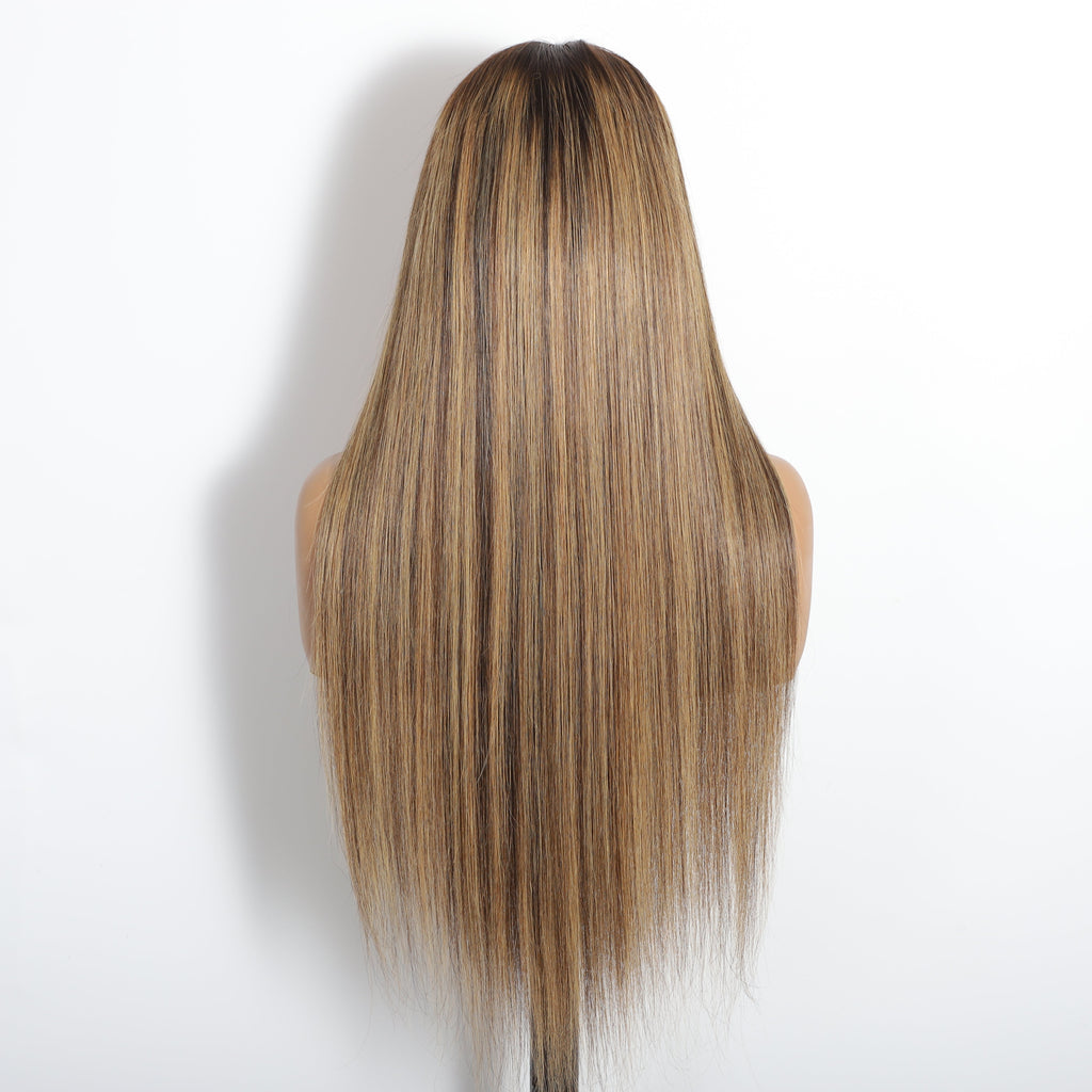 #4/27 Hd 5x5 Straight Closure Wig