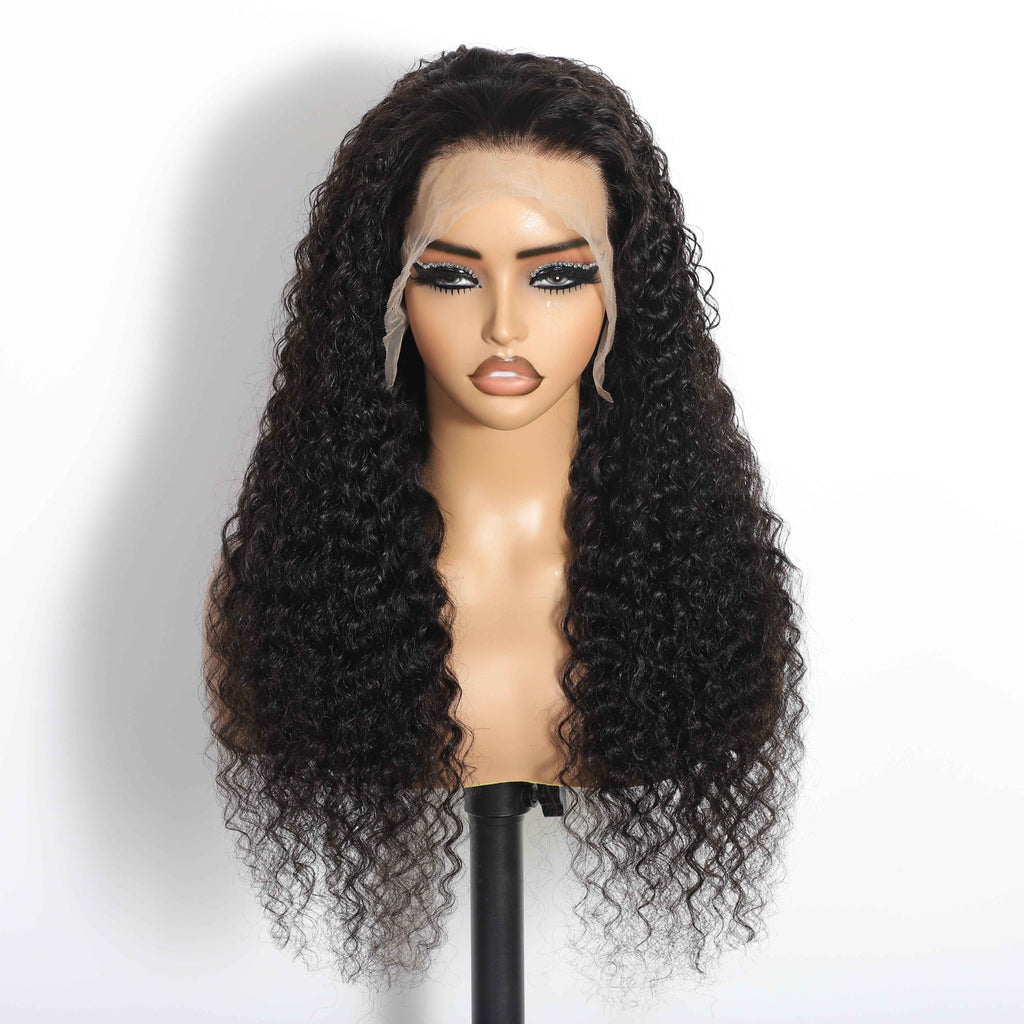 Deep Wave 13"x4"Transparent Full Frontal Lace Wig