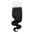 4x4 Transparent Lace Body Wavy Closure