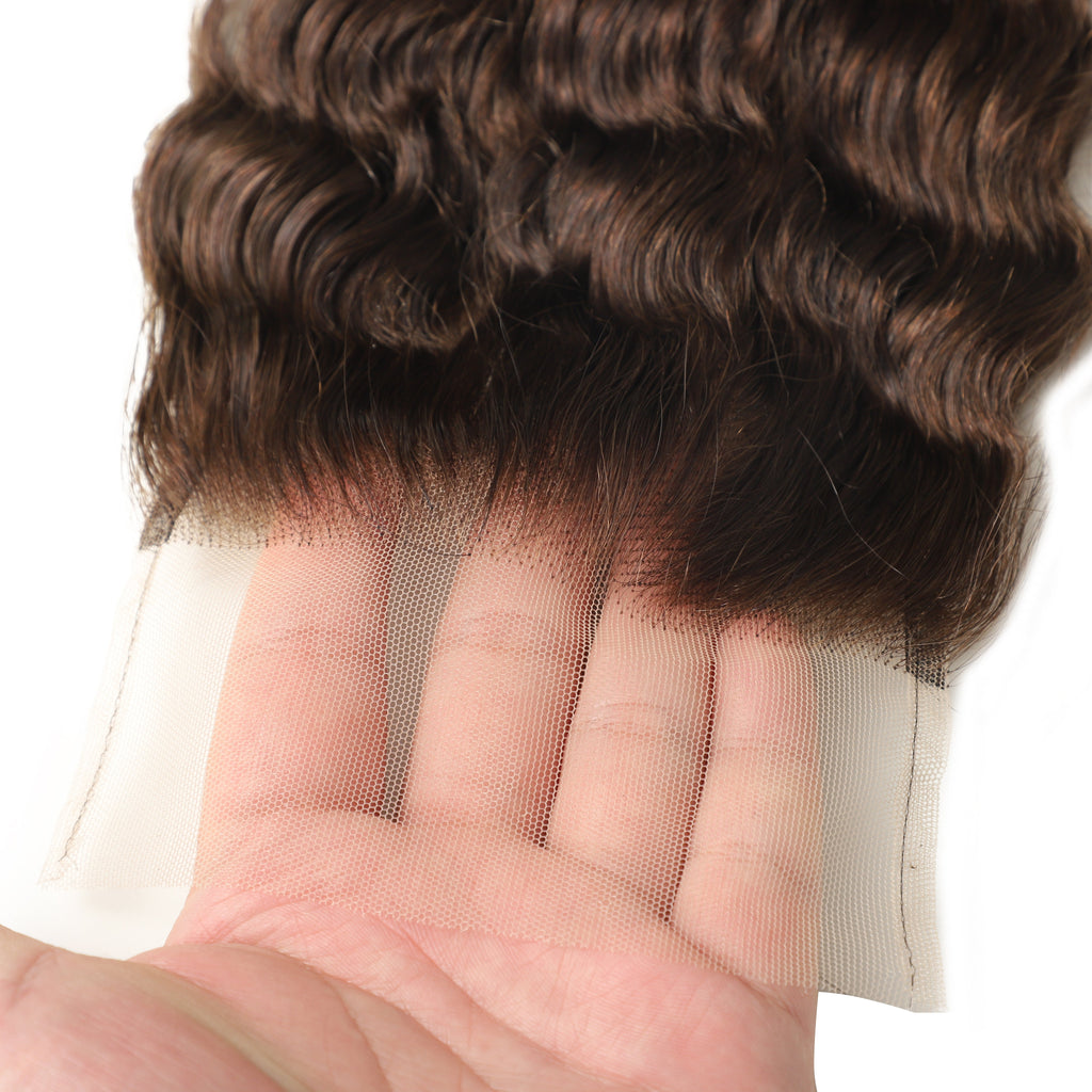 #2 Color 5x5 Transparent Lace Deep Wave Closure – view 3
