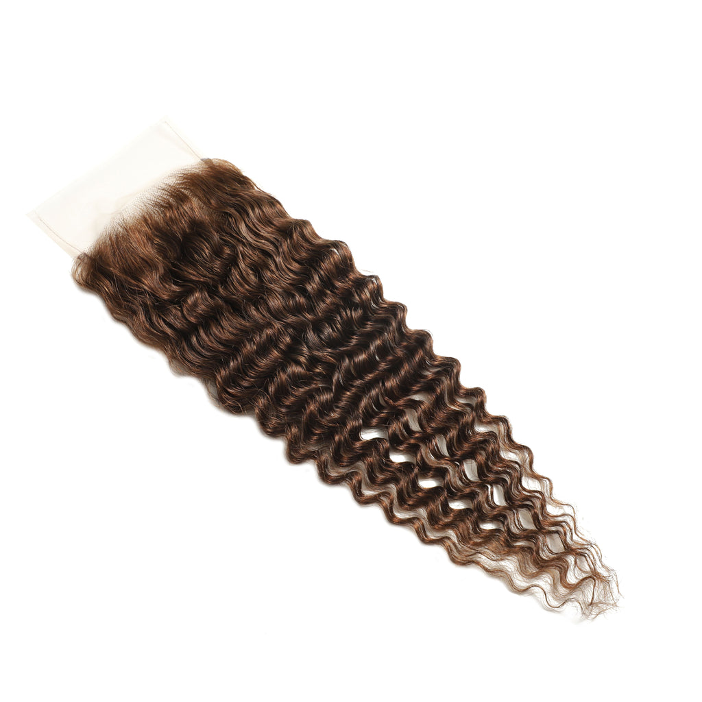 #4 Color 5x5 Transparent Lace Deep Wave Closure – view 6