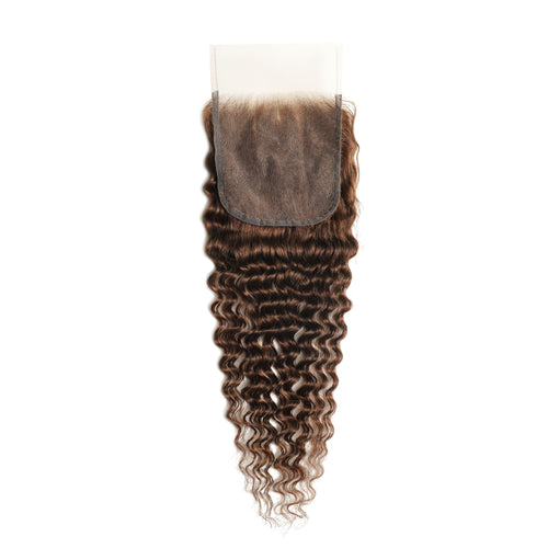 #4 Color 5x5 Transparent Lace Deep Wave Closure – view 2