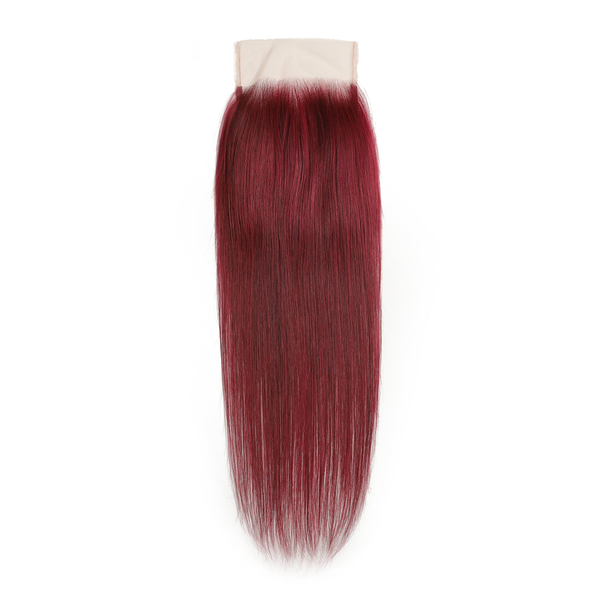 Burgundy 5x5 Transparent Lace Straight Closure