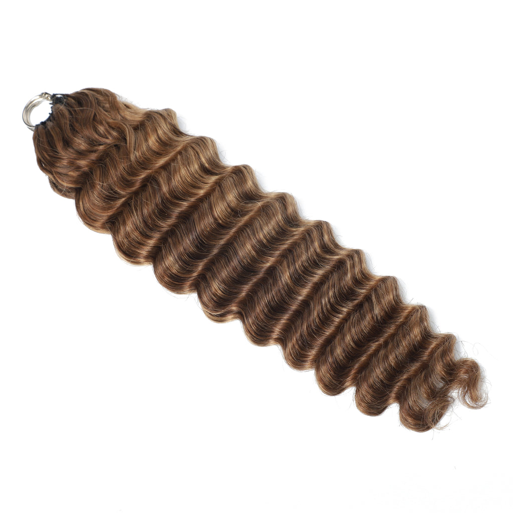 75 Strands #P4/27 Loose Deep Wave Crochet Extensions – view 5