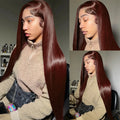 Straight Reddish Brown HD Lace Wig - Plushmane