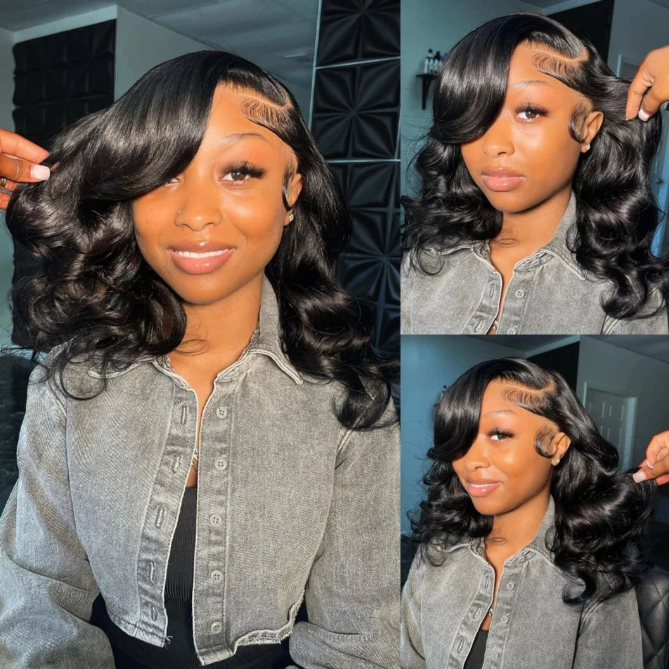 Water Wave Short Bob HD Lace Wig - Plushmane