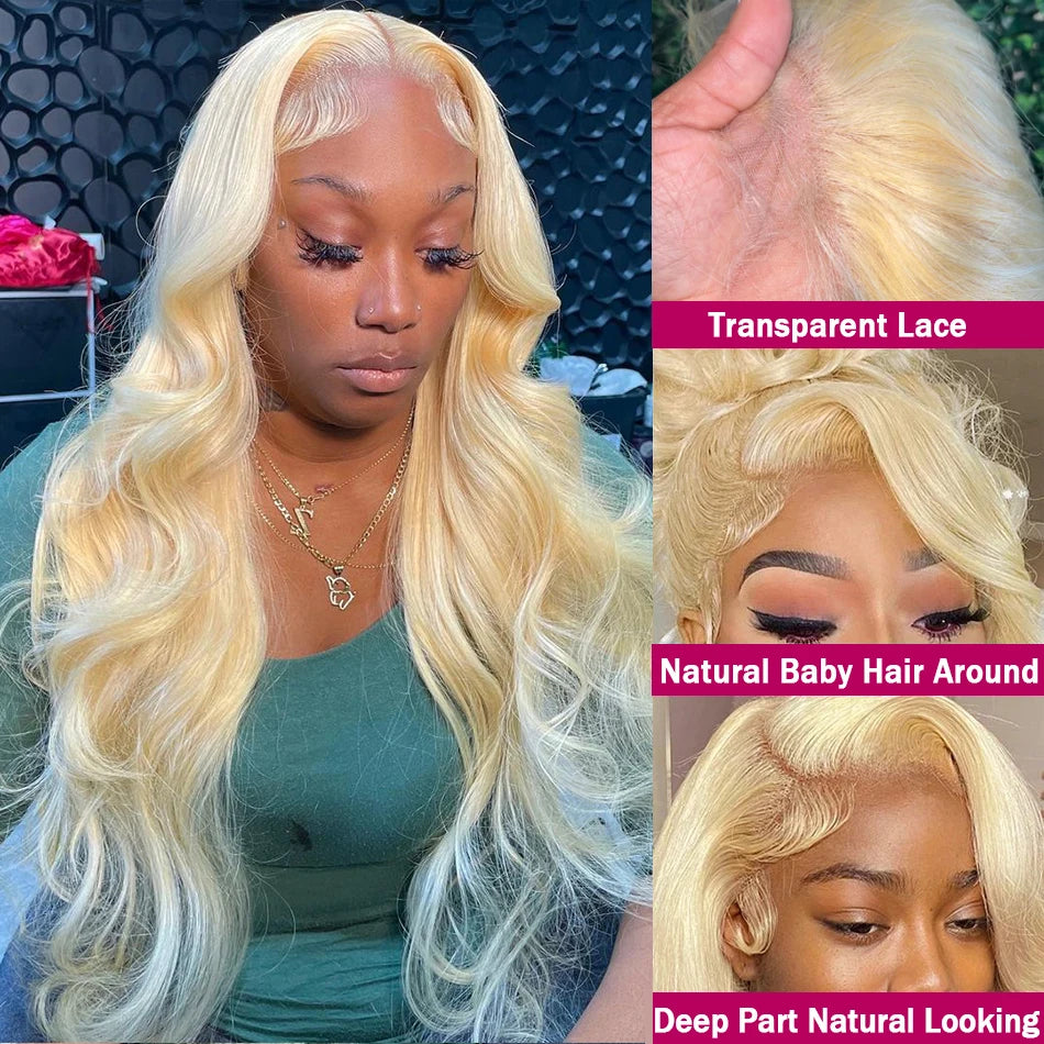 Blonde Lace Front Wig-Human Hair, Body Wave HD Lace Wig