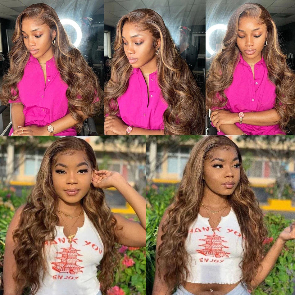 Honey Blonde Body Wave HD Lace Wig - Plushmane