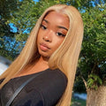 Honey Blonde HD Lace Human Hair Wig - Plushmane