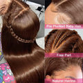 Brown Straight HD Lace Wig - Plushmane