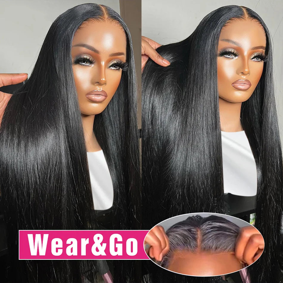 Glueless Straight Lace Frontal Wig-Peruvian Hair