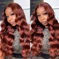 Reddish Brown Body Wave HD Lace Wig - Plushmane