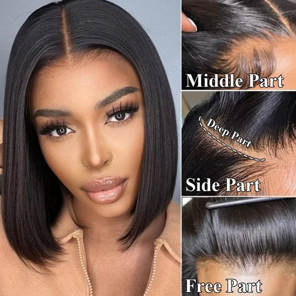 Straight Bob HD Lace Wig - Plushmane