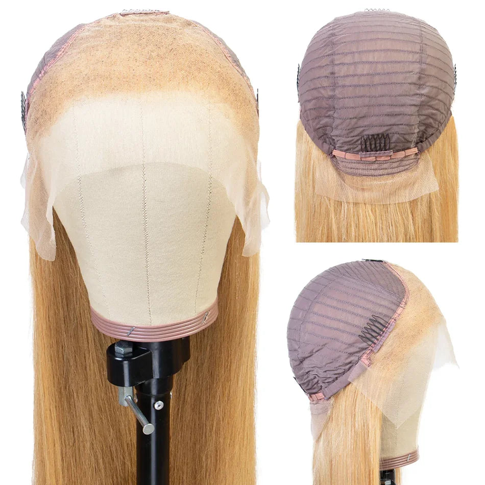 Honey Blonde HD Lace Human Hair Wig - Plushmane