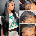 Black Straight HD Lace Wig - Plushmane