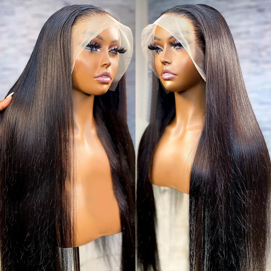 Black Straight HD Lace Wig - Plushmane