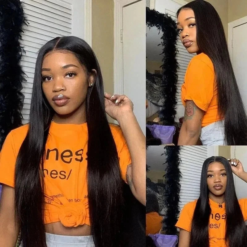 Glueless Straight Lace Frontal Wig-Peruvian Hair